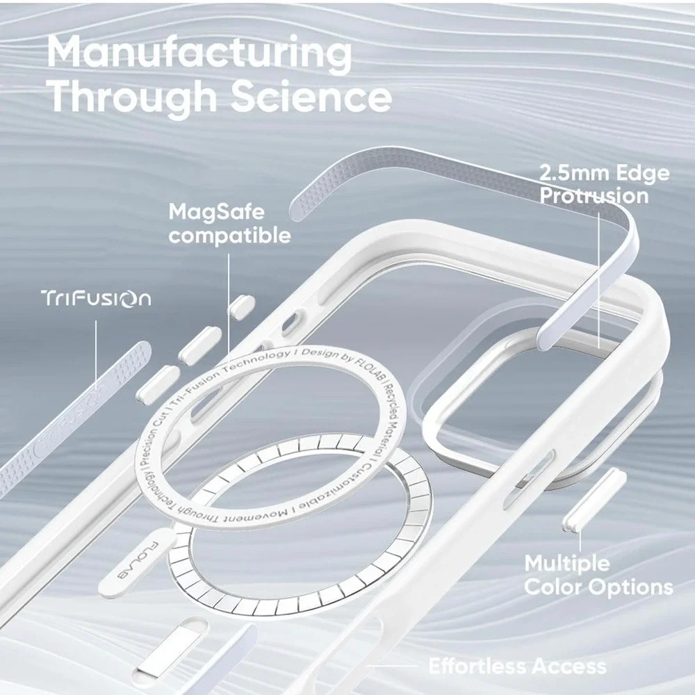 iPhone 16 Pro Case FLOVME‎ Clear MagSafe Compatible Shockproof Protective